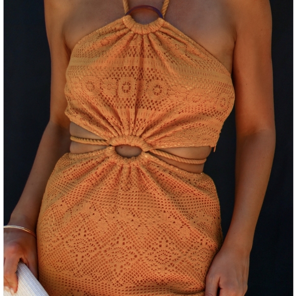 Vici Lachlan Halter Cutout Crochet Maxi Dress - Picture 5 of 5